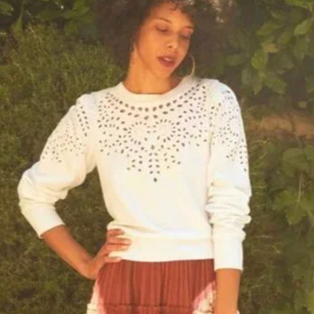 The Odells White Jadyn Sweatshirt size Small